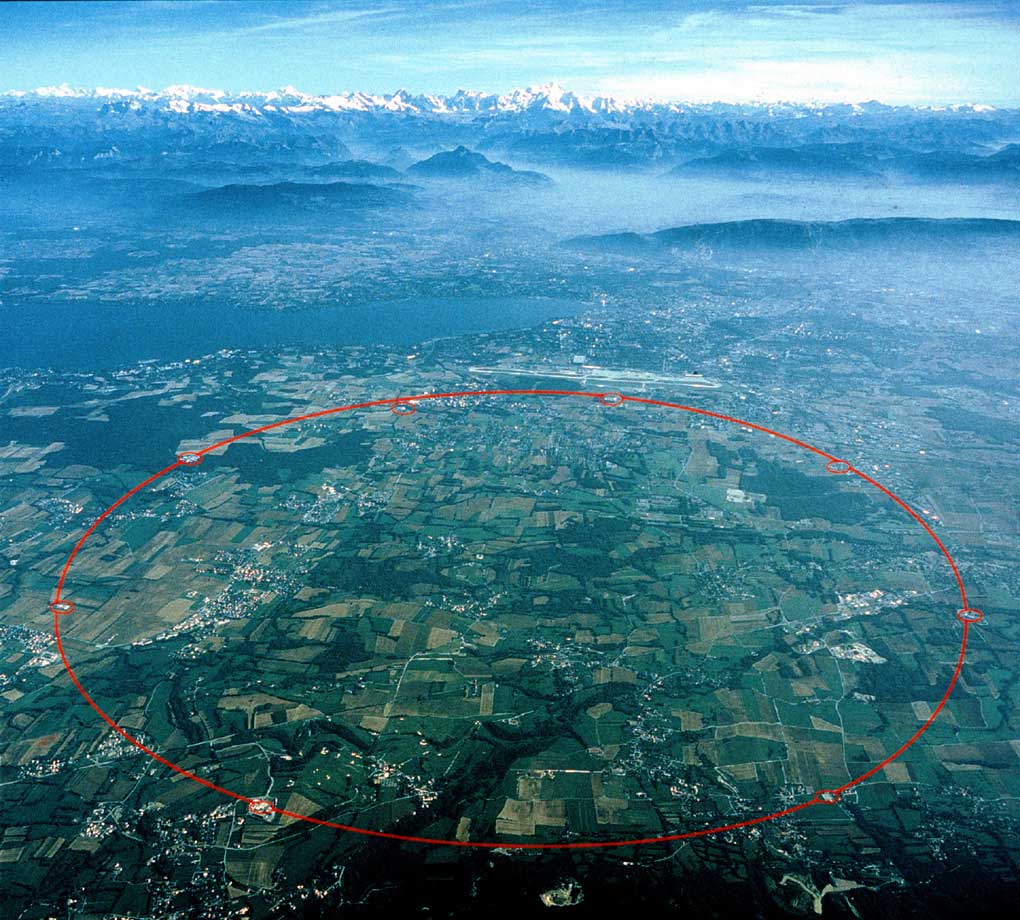 Aerial photo of CERN