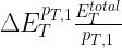 \Large $\Delta E_T^{p_{T,1}}\frac{E_T^{total}}{p_{T,1}}$